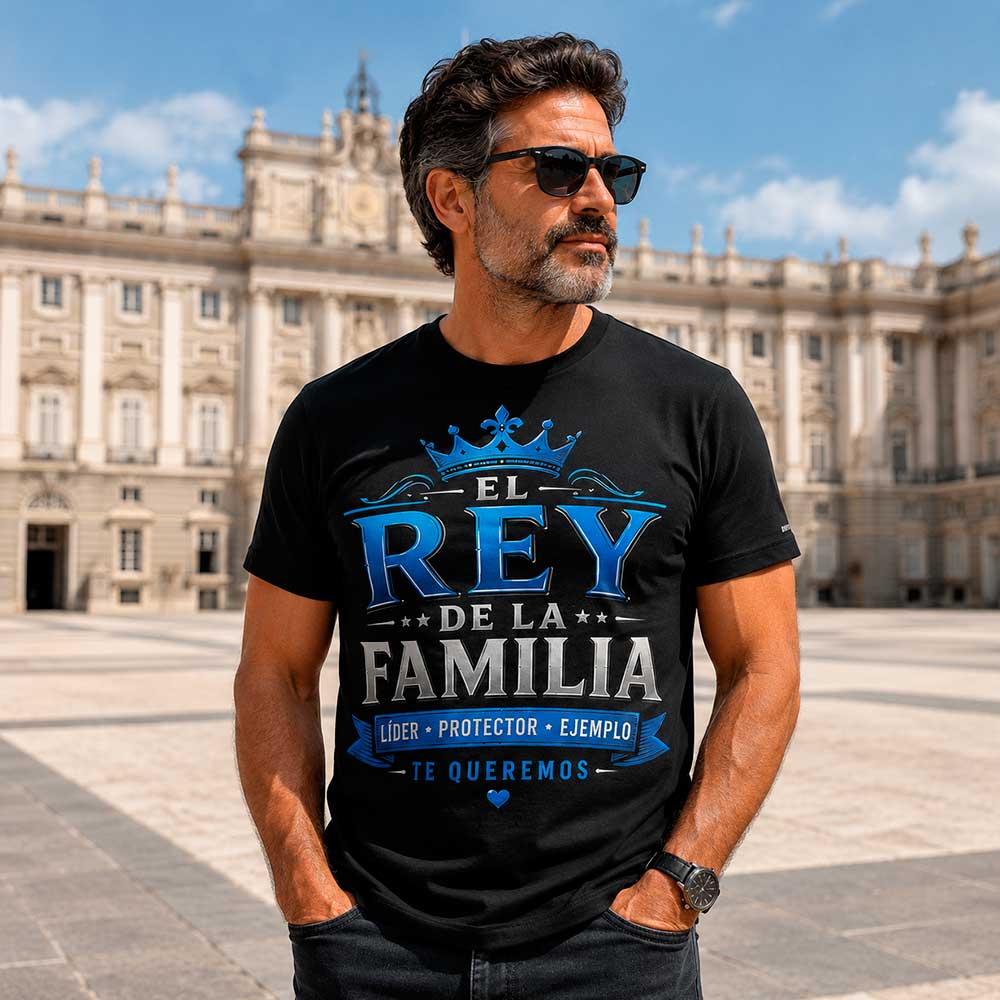 Camiseta día del padre «El Rey de la Familia»