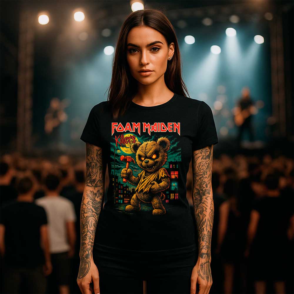 Camiseta de Rock «Foam Maiden» hombre, mujer y niño