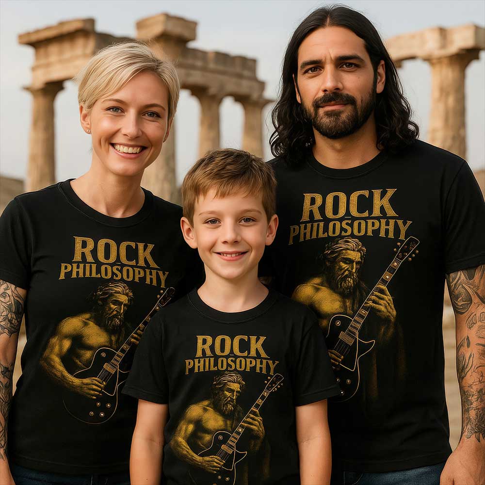 Camiseta de Rock «Rock Philosophy» hombre, mujer y niño