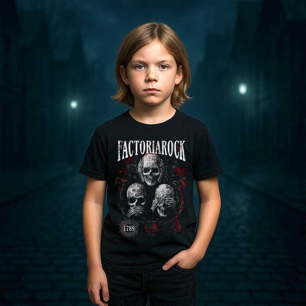 Camiseta de calaveras «THREE SKULLS» hombre, mujer y niño