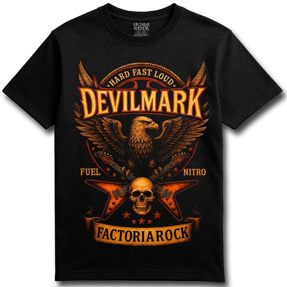 Camiseta de rock «DEVIL MARK» hombre, mujer y niño