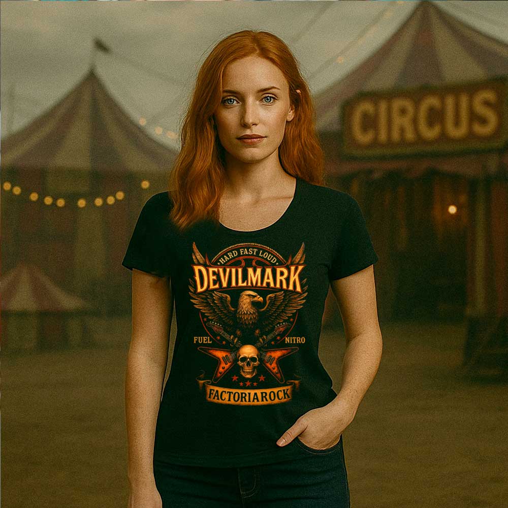 Camiseta de rock «DEVIL MARK» hombre, mujer y niño