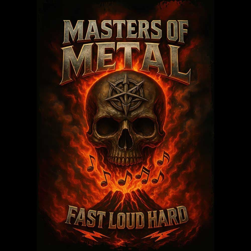 Camiseta de Rock «Masters of Metal» hombre, mujer y niño