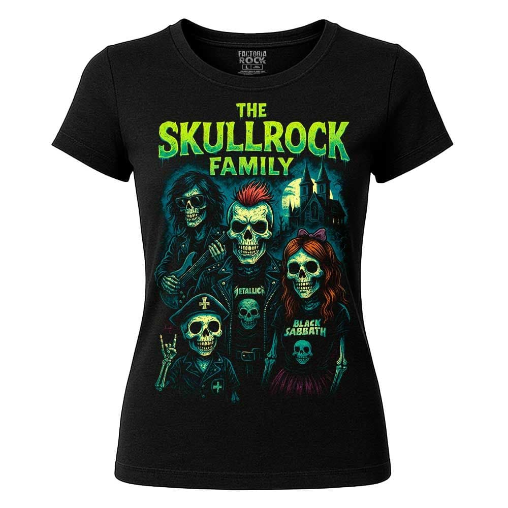 Camiseta de Rock «Skullrock Family » hombre, mujer y niño