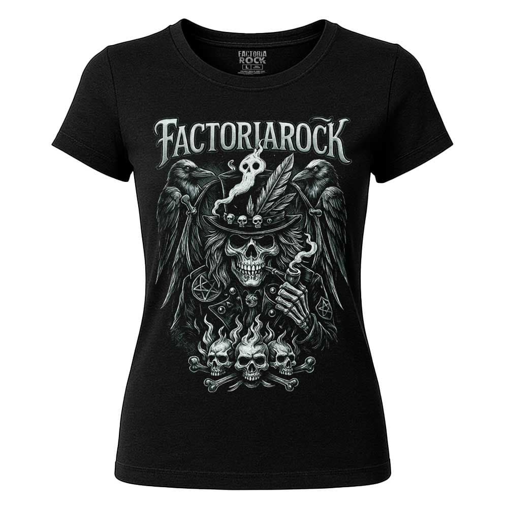 Camiseta de Rock «Voodoo Skull» hombre, mujer y niño
