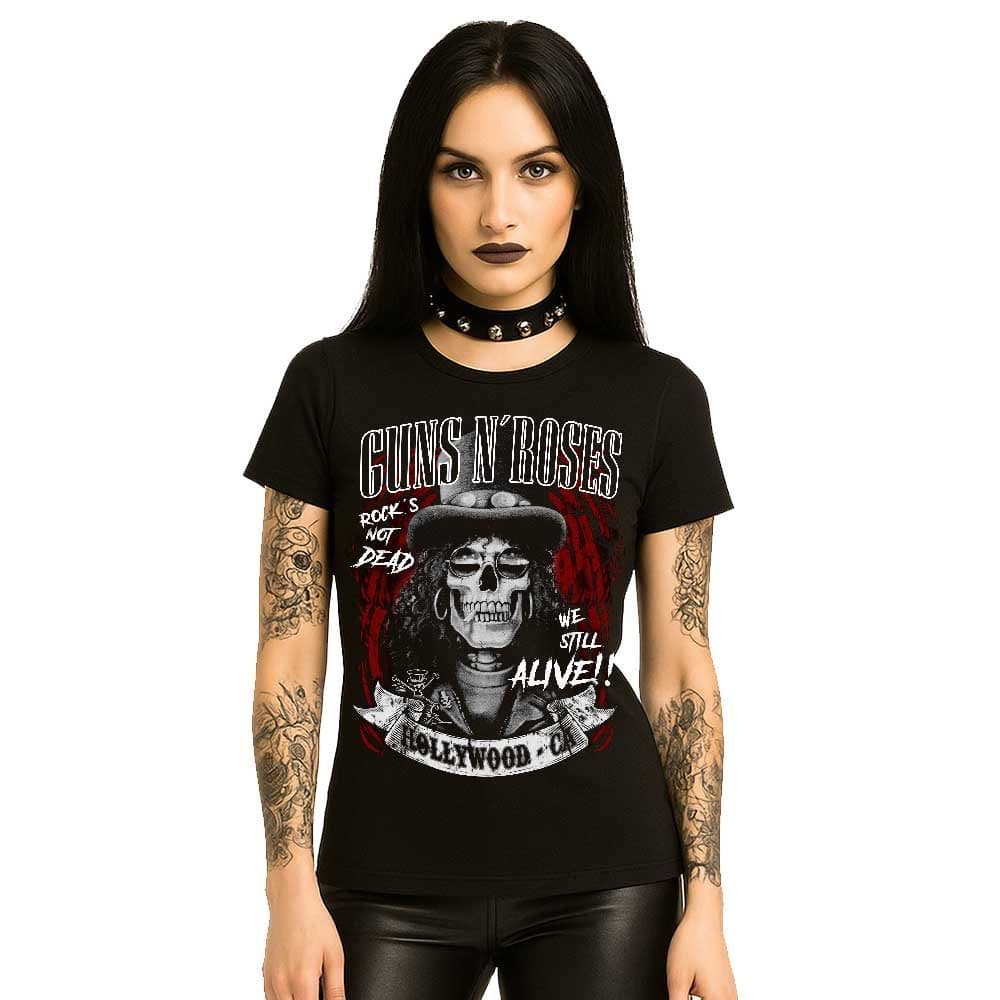 Camiseta GUNS N’ ROSES – Slash Skull para hombre, mujer y niño