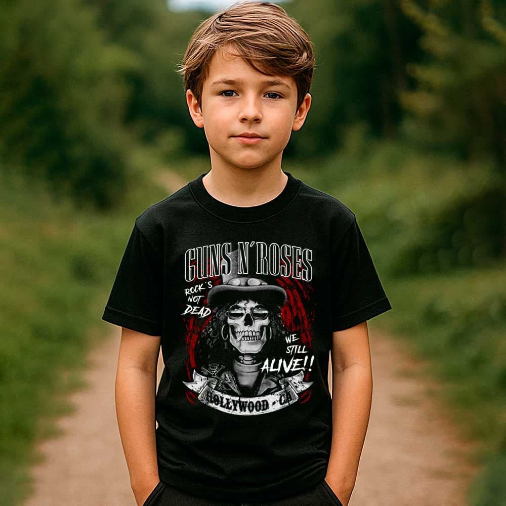 Camiseta GUNS N’ ROSES – Slash Skull para hombre, mujer y niño