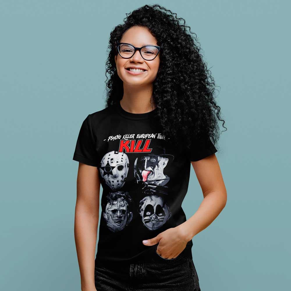 Camiseta «Psycho Killer – KILL» hombre, mujer y niño