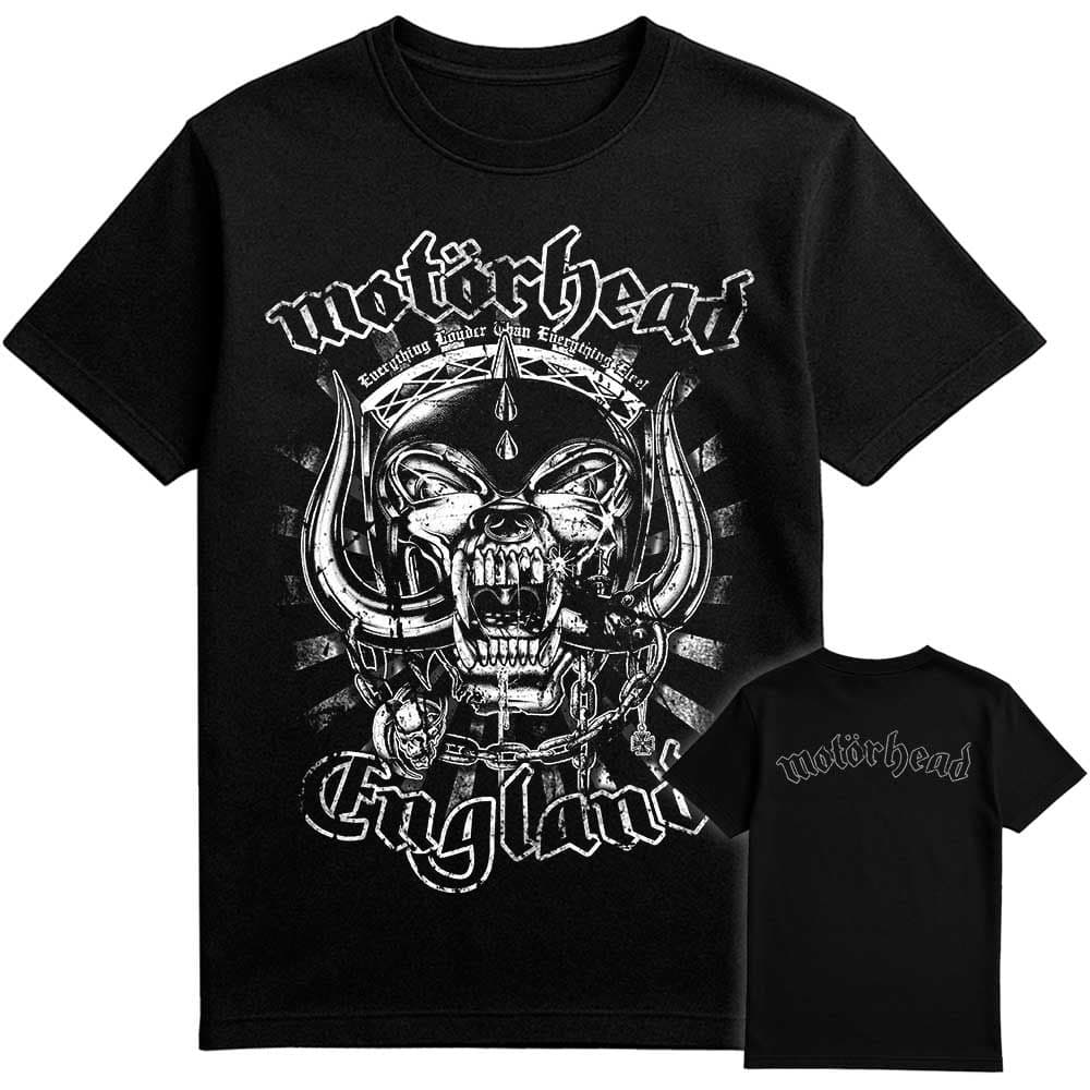 Camiseta rock MOTORHEAD – England para hombre, mujer y niño