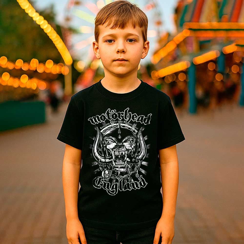 Camiseta rock MOTORHEAD – England para hombre, mujer y niño
